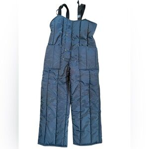 Men’s Samco Freezerwear navy blue quilted overall bib NWOT Size XLarge